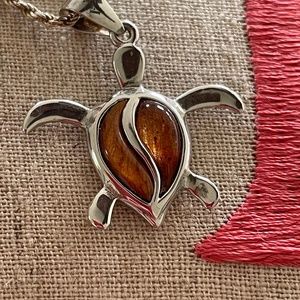 925  hawaiian turtle pendant with chain
